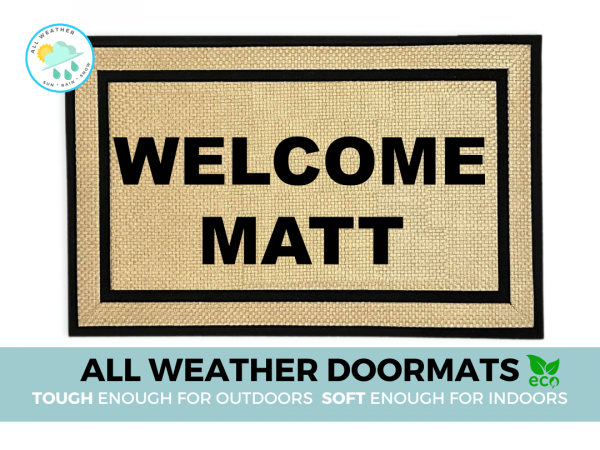 all weather Welcome Matt doormat