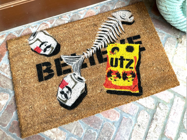 BELIEVE Baltimore Maryland with utz chips and natty boh cans doormat