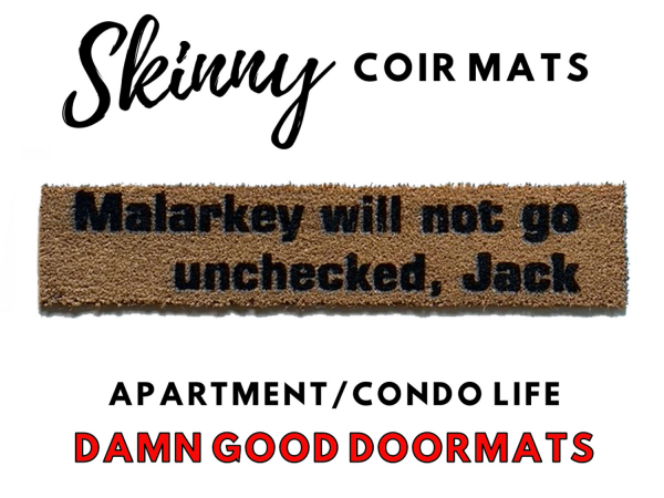 Biden blue wave doormat reading malarkey will not go unchecked coir doormat