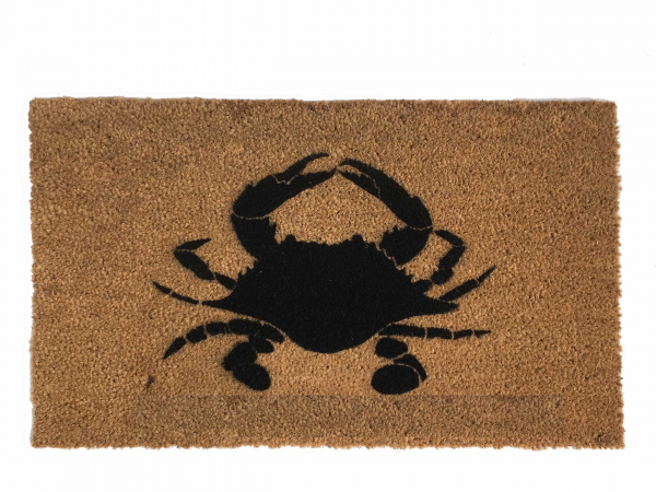 Chesapeake Bay blue crab nautical home decor beach house doormat