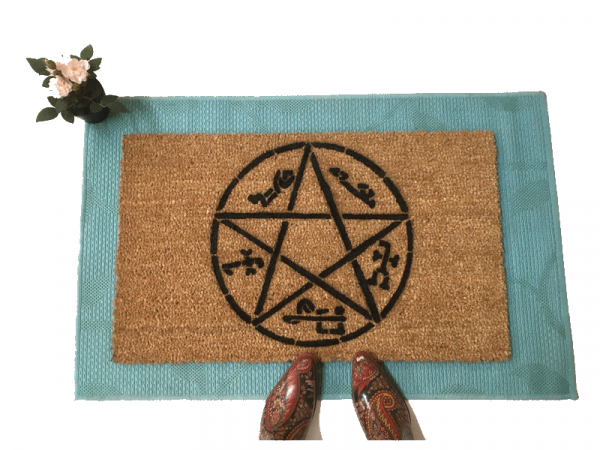 Devil's Trap Supernatural Pentagram doormat