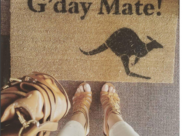 G'day Mate  kangaroo Australian Aussie doormat