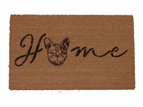 HOME French Bulldog "Frenchie" dog Frenchy squishy face custom door mat