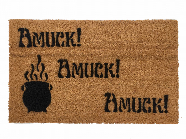 Hocus Pocus Amuck™ Halloween Witchcraft cauldron doormat