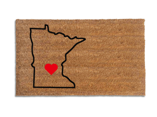 Minnesota Nice heart doormat