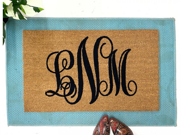 Monogram custom personalized doormat