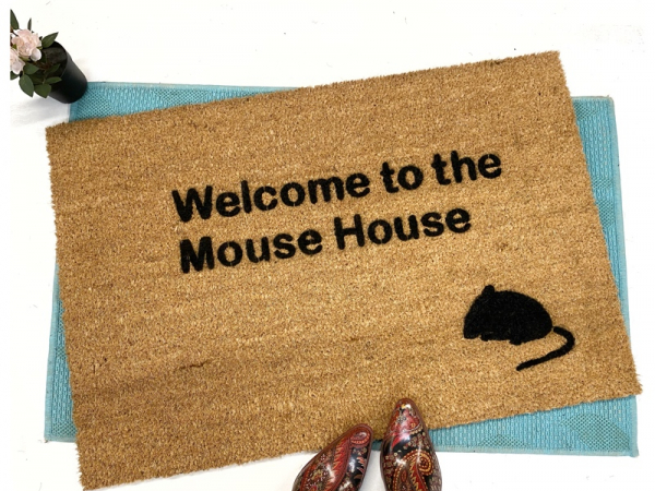 Welcome to the Mouse House funny doormat