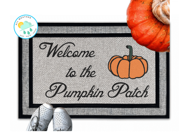 all weather Welcome to the pumpkin patch fall doormat