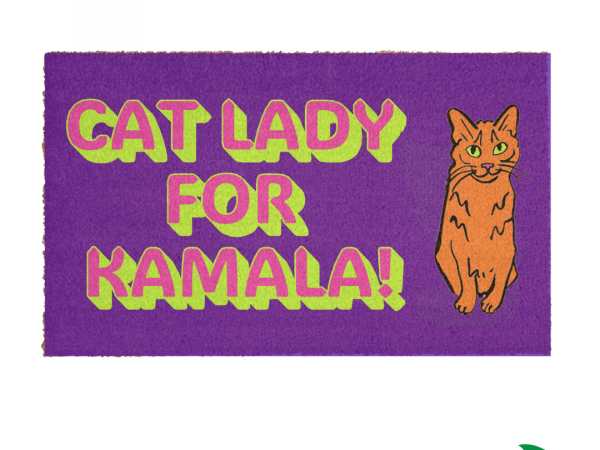 PURPLE Childless Cat Lady for Kamala doormat