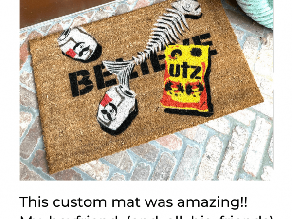 BELIEVE Baltimore Maryland with utz chips and natty boh cans doormat review