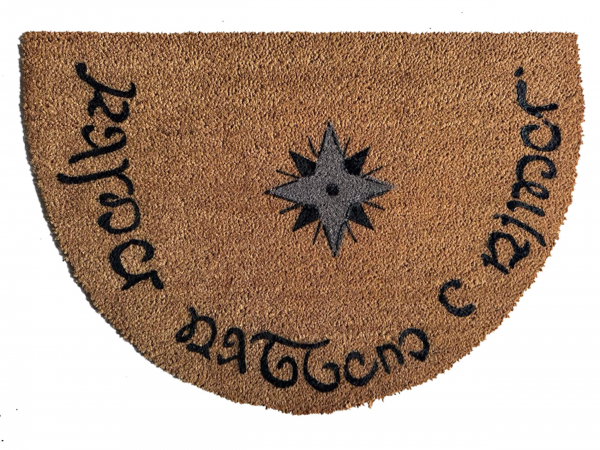 Elvish half Moon JRR Tolkien Quote Speak Friend and enter doormat