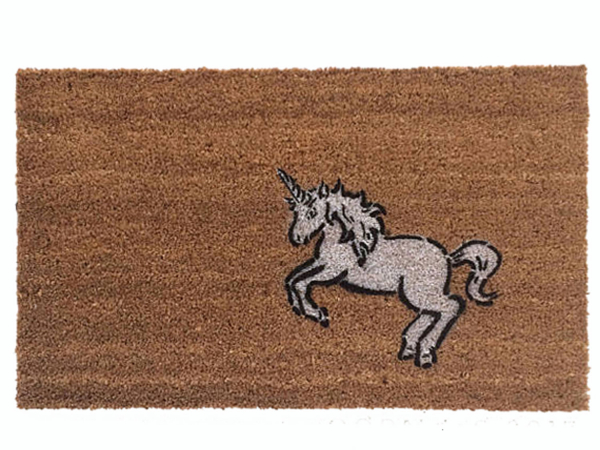 unicorn fairy tale medieval cute sweet doormat