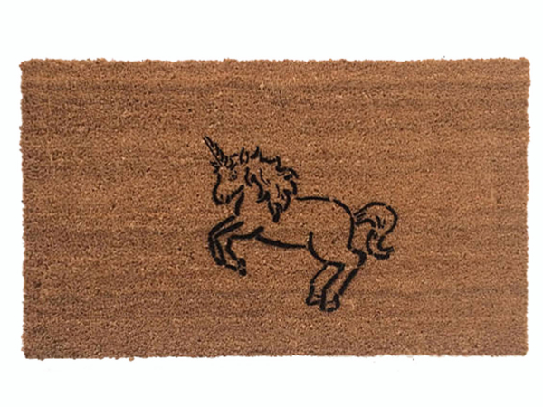 unicorn fairy tale medieval cute sweet doormat