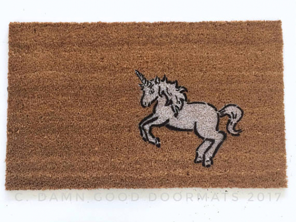 Welcome to our Castle Unicorn Fairy Tale doormat