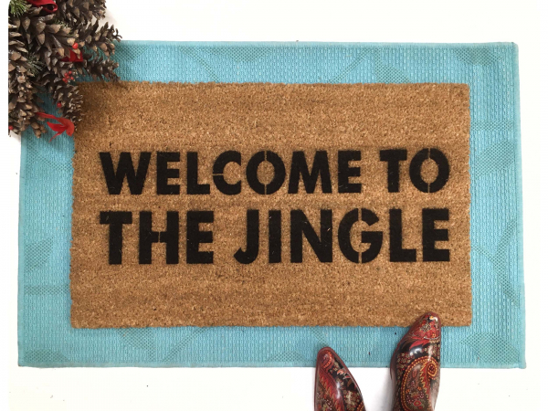 Welcome to the Jingle- a Christmas rap doormat