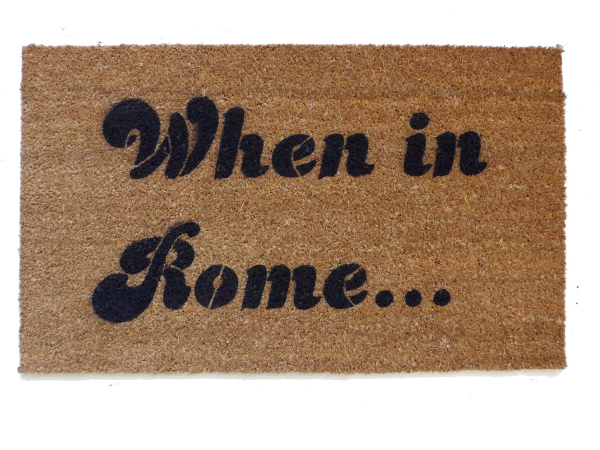 When in Rome Anchorman Ron Burgundy doormat