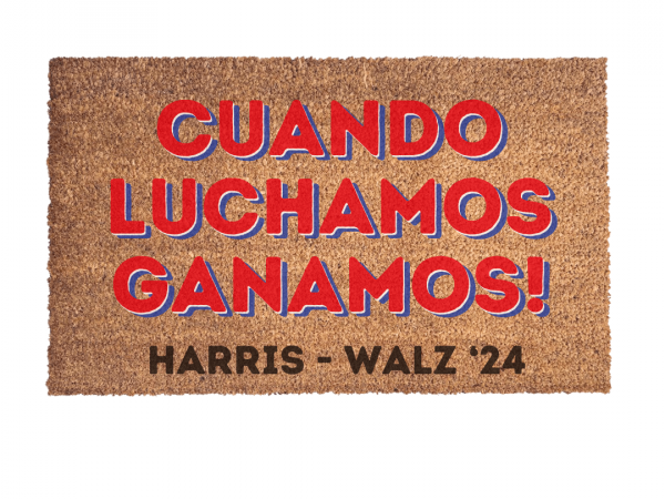 Cuando Luchamos Ganamos! SPANISH When we fight we win! doormat Vote for Presiden