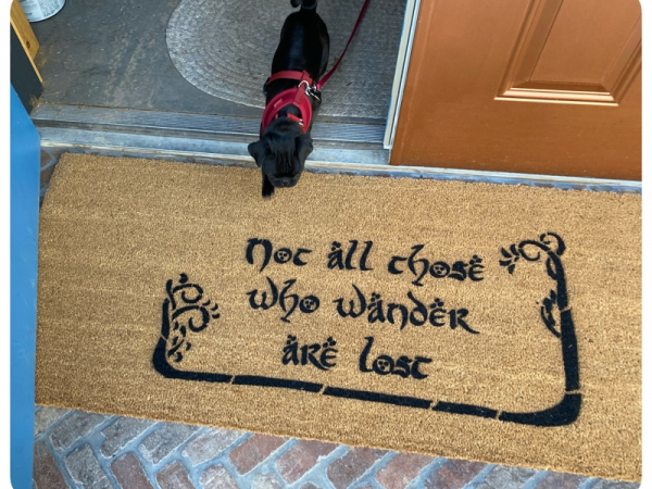 JRR Tolkien Not all those who wander are lost nerd doormat