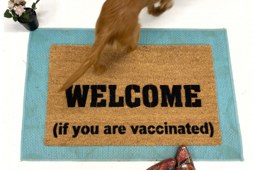 WELCOME (if you are vaccinated) doormat