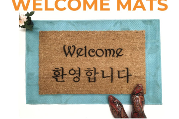 Bilingual Welcome doormat | Damn Good Doormats