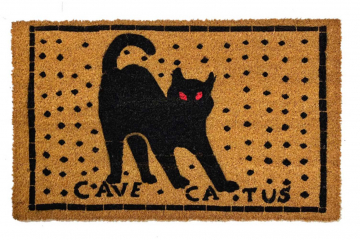 Cave Catus Pompeii mosaic "Beware of Cat" doormat