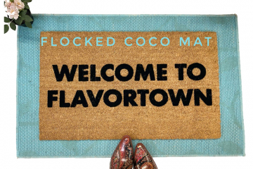 FLOCKED Welcome to Flavortown Guy Fieri doormat