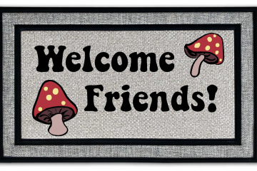 All-Weather Welcome Friends! | Psychedelic Mushroom mat | Damn Good Doormats