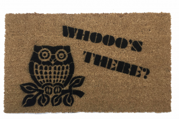 OWL Whooo's There full moon doormat