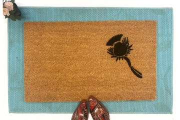 Scottish thistle doormat