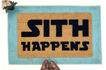 Star Wars Sith happens Dark Jedi doormat
