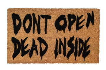 Dead inside Walking Dead Zombie Halloween doormat