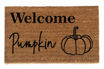 Welcome Pumpkin! Fall doormat
