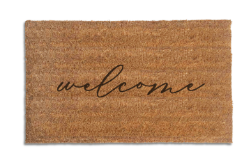 cursive Welcome mat