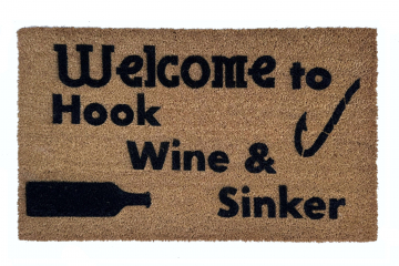 Hook, Wine, Sinker fisherman's doormat