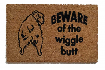 Beware of the Wiggle Butt ™ Australian Shepard doormat